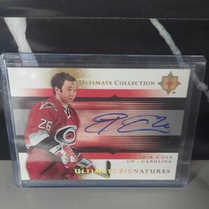 Erik Cole Carolina Hurricanes Ultimate Signatures Stanley Cup Winner